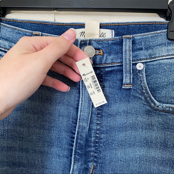 NWT Madewell Slim Wide-Leg Crop High Rise Jeans in Reggie Wash Size 29 - Picture 6 of 10